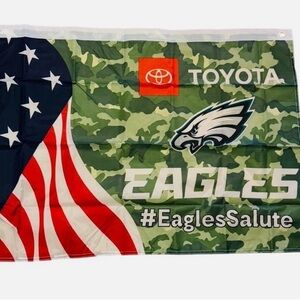 PHILADELPHIA EAGLES 2024 MILITARY SALUTE APPRECIATION FLAG LFF SGA 11/14/24